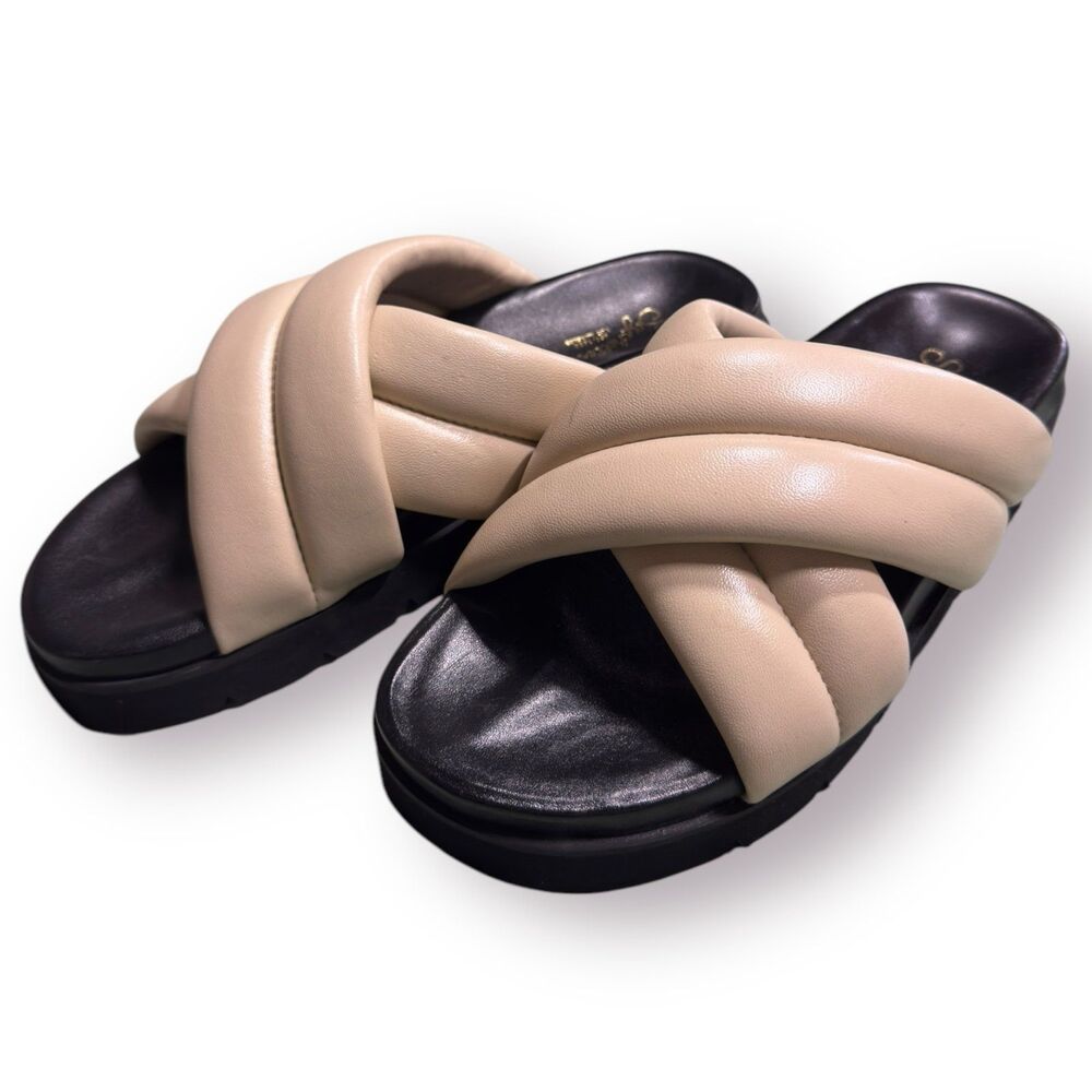 Seychelles Driving‎ Force Sandal Ivory Leather Sandals Women's Size 10